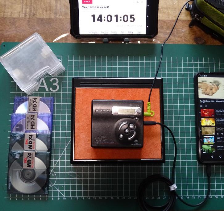 Sony MZ-R501 MDLP MD Player/Recorder + 4x MiniDiscs – Getest, Audio, Tv en Foto, Walkmans, Discmans en Minidiscspelers, Minidisc-recorder