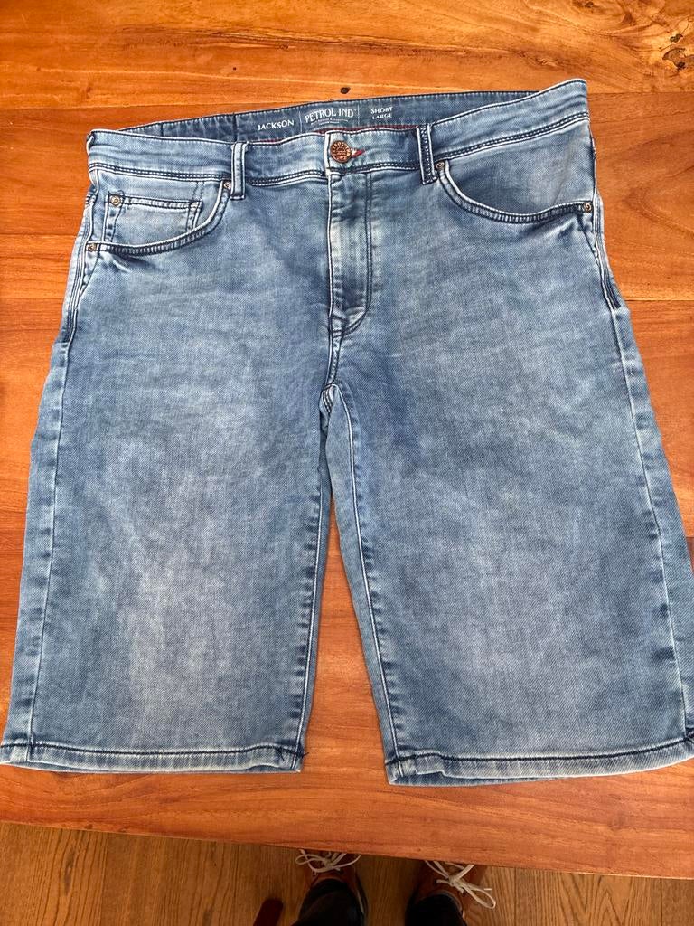 Petrol Industries Jackson Denim Shorts - Maat L, Ophalen of Verzenden, Zo goed als nieuw, Blauw, W36 - W38 (confectie 52/54)