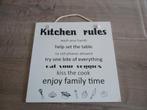 keuken regels bordje, Huis en Inrichting, Ophalen of Verzenden, Zo goed als nieuw