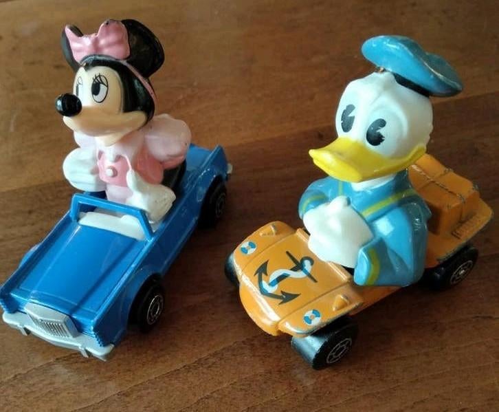 Disney Matchbox auto's 1979 - Minnie Mouse & Donald Duck, Verzamelen, Disney, Gebruikt, Overige typen, Donald Duck, Ophalen of Verzenden