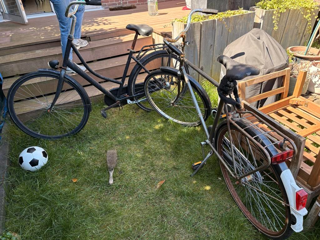 Twee gebruikte fietsen - opknappers, Fietsen en Brommers, Fietsen | Heren | Herenfietsen, Ophalen, Gebruikt, Overige merken, Versnellingen