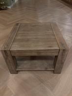 Robuuste houten salontafel met opbergplank, Ophalen, Gebruikt, 50 tot 100 cm, Minder dan 50 cm