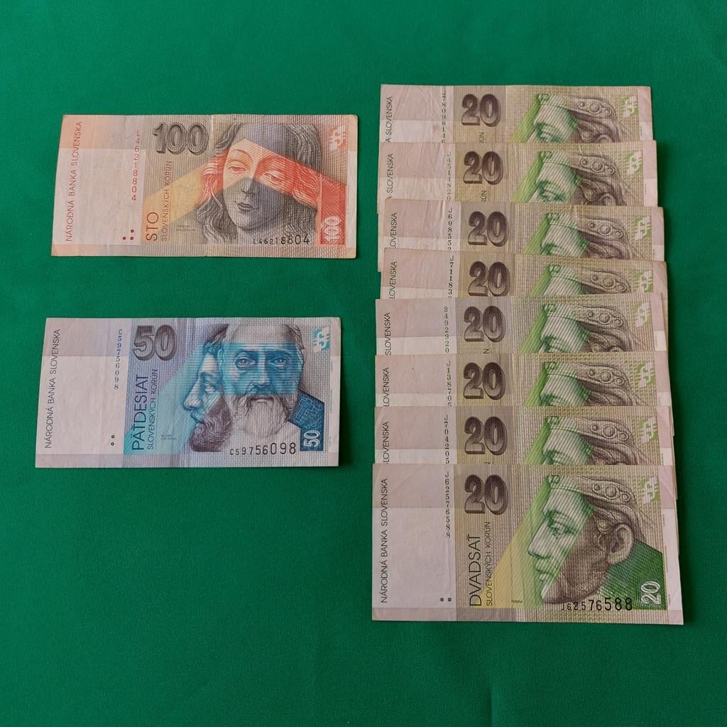 10x bankbiljetten Slovenska, Ophalen, Overige landen