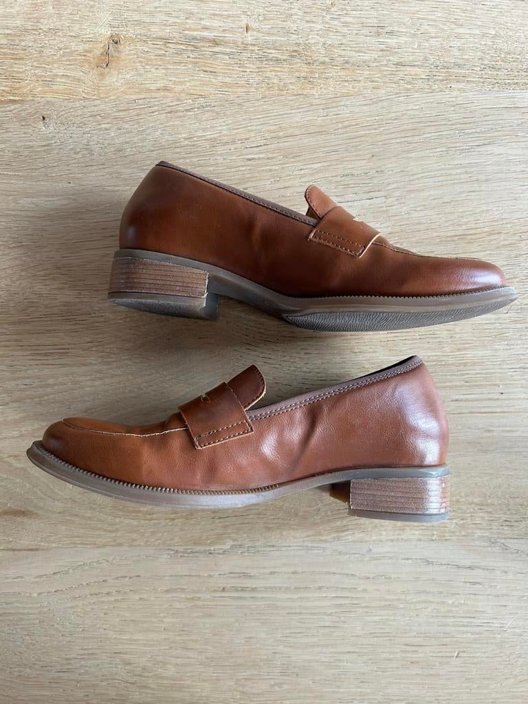 Wolky schoenen instappers/loafers maat 37 cognackleur, Bruin, Instappers, Ophalen of Verzenden, Gedragen