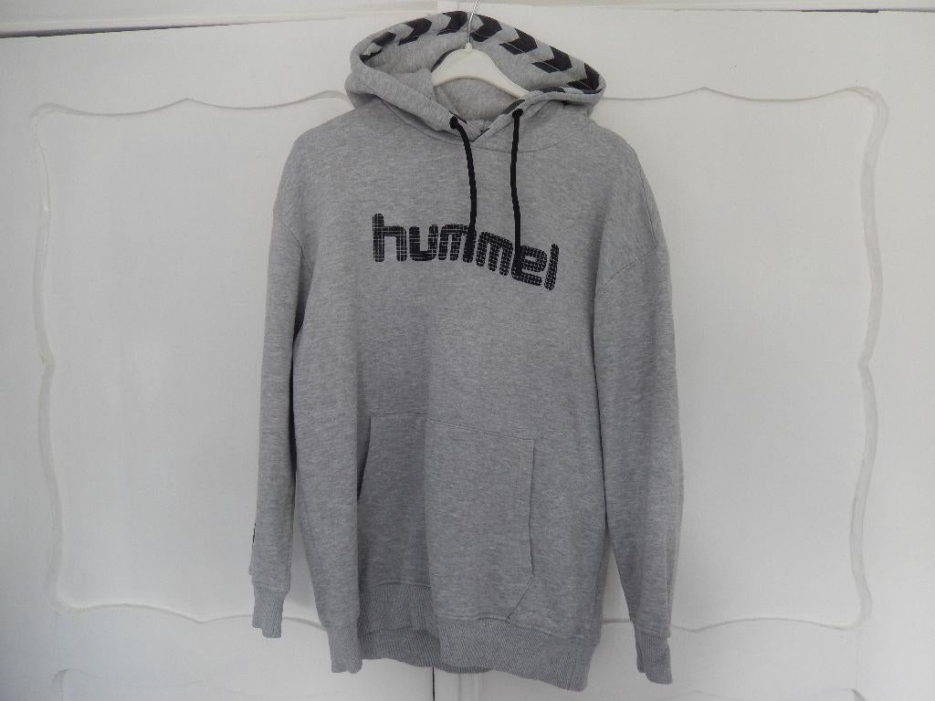 * Hummel grijze hoodie sweater capuchon maat 170/176 *, Kinderen en Baby's, Kinderkleding | Maat 170, Jongen of Meisje, Trui of Vest
