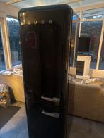 Smeg FAB32LBL3 Koel-vriescombinatie - Zwart Retro Design, Ophalen, Gebruikt, 200 liter of meer, 60 cm of meer