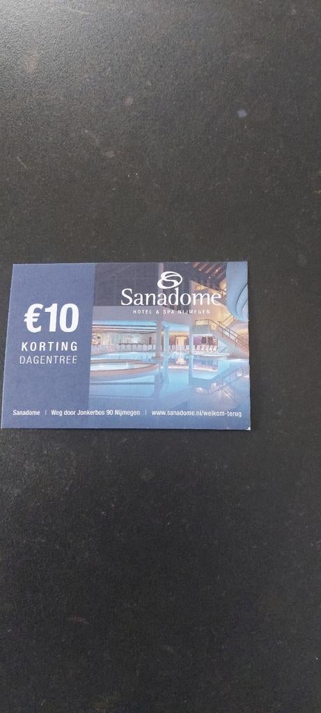 Kortingsbon Sanadome voor dag of avond entree, Tickets en Kaartjes, Kortingen en Cadeaubonnen, Drie personen of meer, Kortingsbon