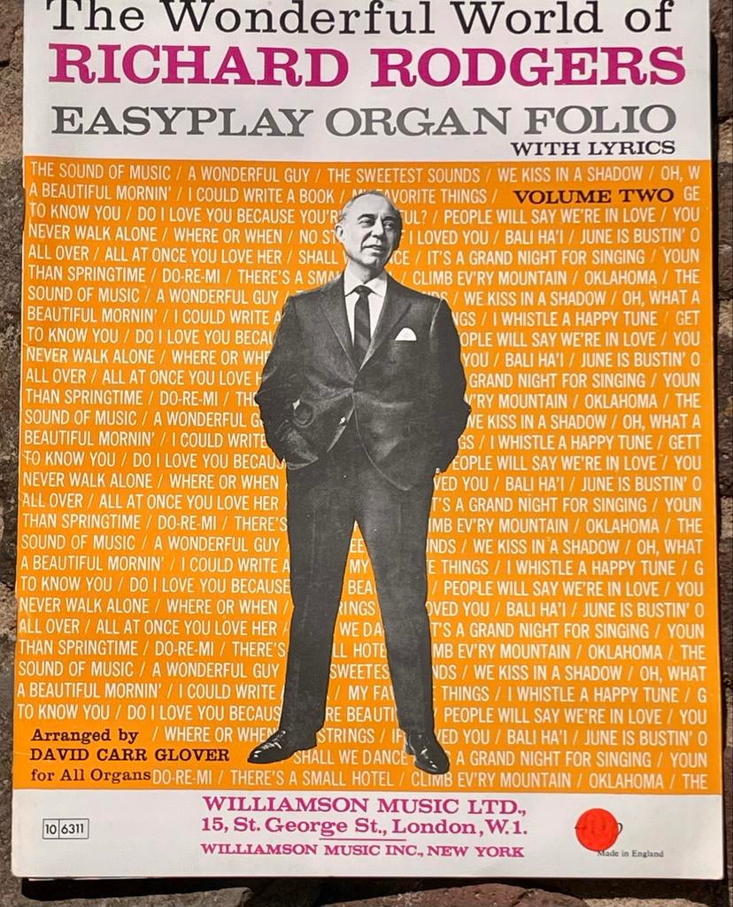Richard Rodgers Easyplay Orgel Folio Volume Twee, Muziek en Instrumenten, Orgel, Gebruikt, Filmmuziek en Soundtracks, Ophalen of Verzenden