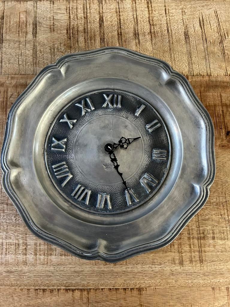 Echt zuiver tinnen klok, Antiek en Kunst, Ophalen