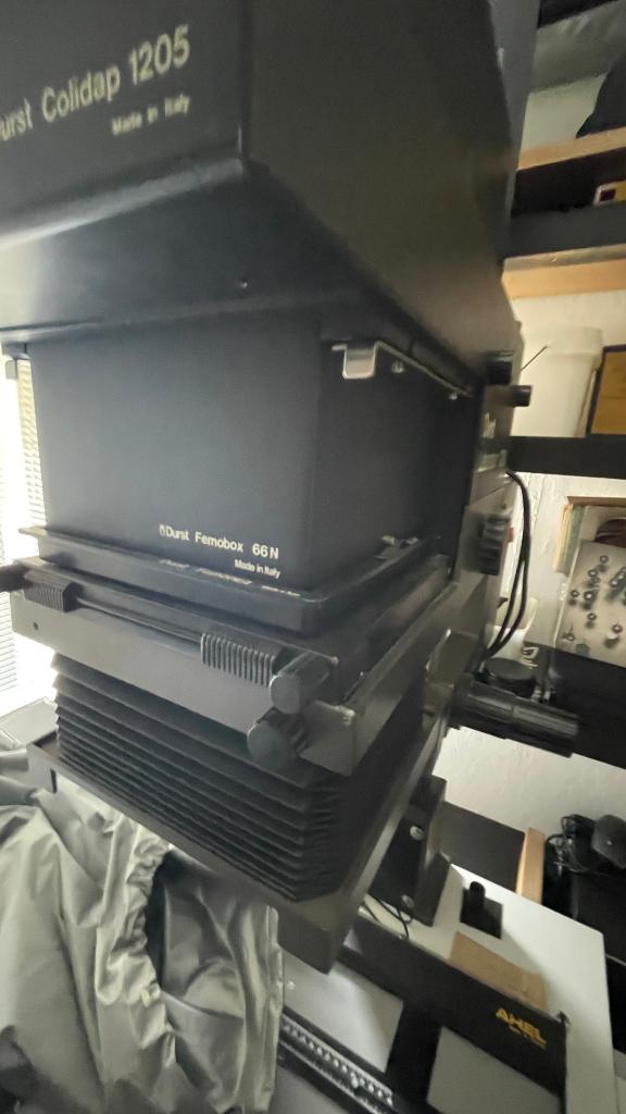 Durst Laborator 4x5 kl.b., 6x6, Z/W vergroter, Ophalen of Verzenden, Gebruikt, Complete dokaset