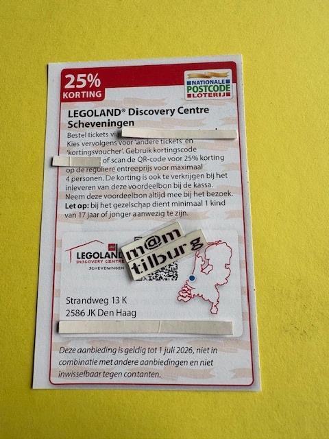 LEGOLAND Discovery Centre Scheveningen, 25% korting, Tickets en Kaartjes, Kortingen en Cadeaubonnen, Drie personen of meer, Overige typen