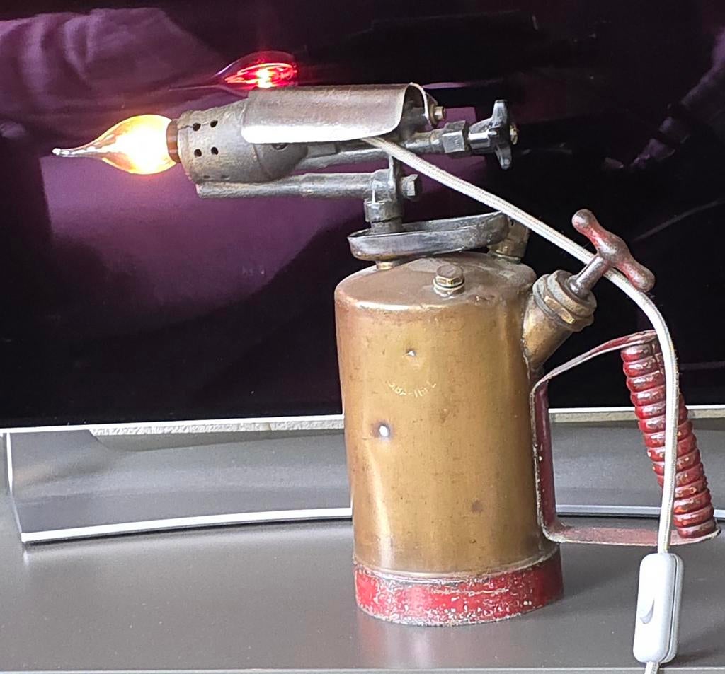 Grote BARTHEL gasbrander,met verlichting., Antiek en Kunst, Ophalen of Verzenden