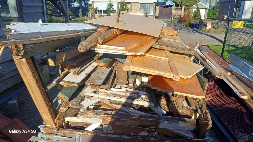 Gratis sloophout, Minder dan 3 m³, Ophalen