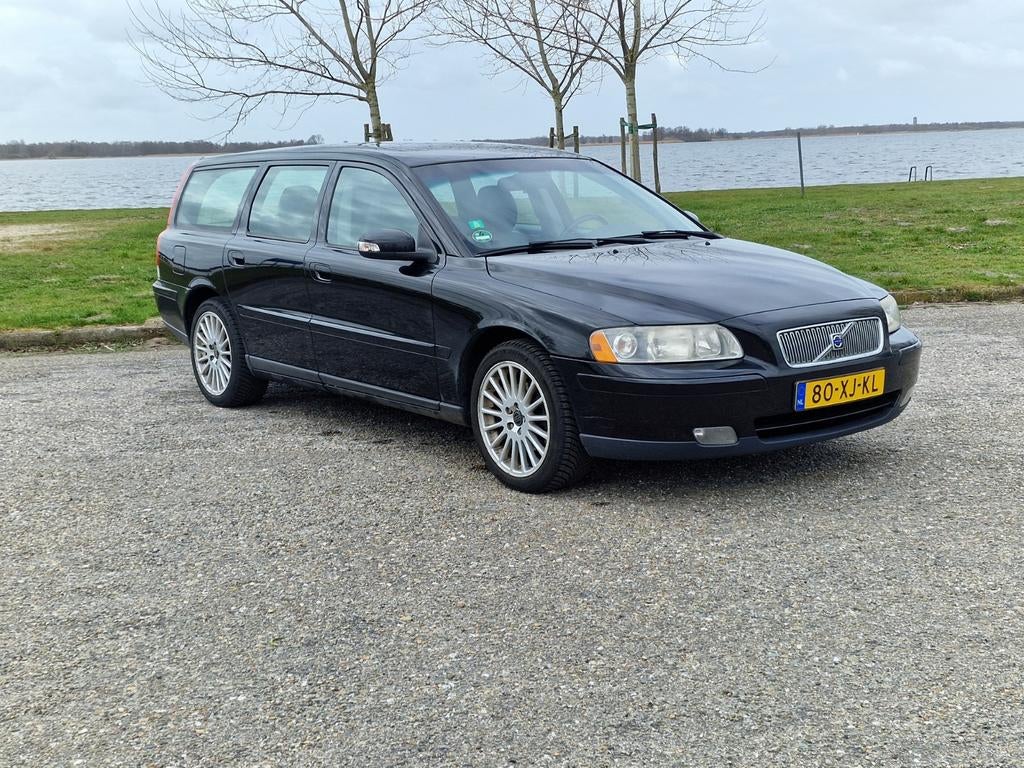 Volvo V70 2.4 140PK 2007 Zwart LEES TEKST, Auto's, Volvo, Particulier, V70, Centrale vergrendeling, Climate control, Cruise Control
