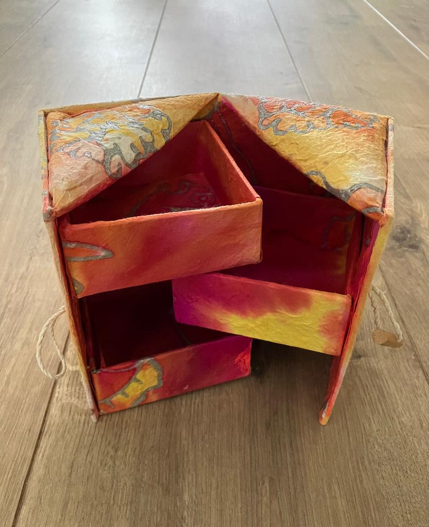 Kleurrijke sieradendoos, Ophalen of Verzenden, Gebruikt, Overige kleuren, Softcase