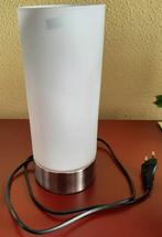 tafellamp melkglas en metaal, Ophalen, Zo goed als nieuw, Glas, Minder dan 50 cm