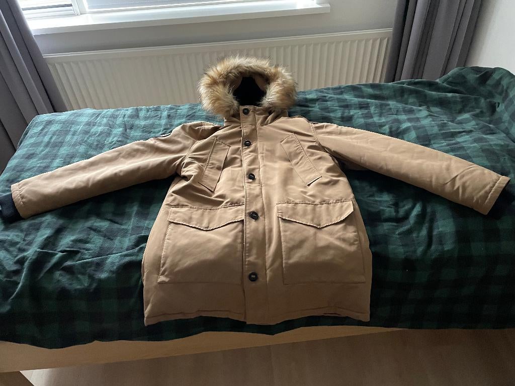 Superdry Everest Parka, Kleding | Heren, Jassen | Winter, Verzenden, Zo goed als nieuw, Bruin, Superdry