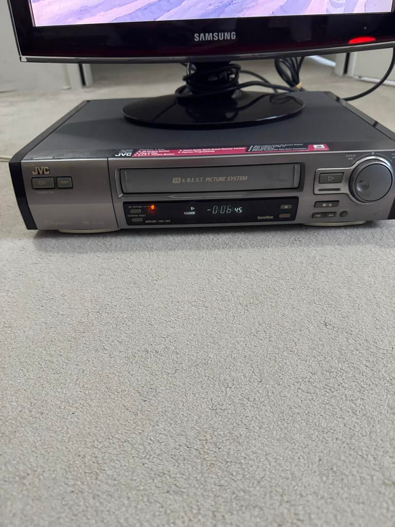JVC VHS-speler/recorder HR-E249 Elegance, Audio, Tv en Foto, Videospelers, Ophalen of Verzenden, Gebruikt, VHS-speler of -recorder