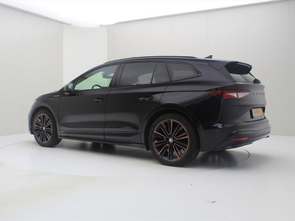 Skoda Enyaq Iv 80 Founders Edition 83kWh 204pk 90% SoH [ PAN, Auto's, Skoda, Achterwielaandrijving, Gebruikt, Zwart, Zwart