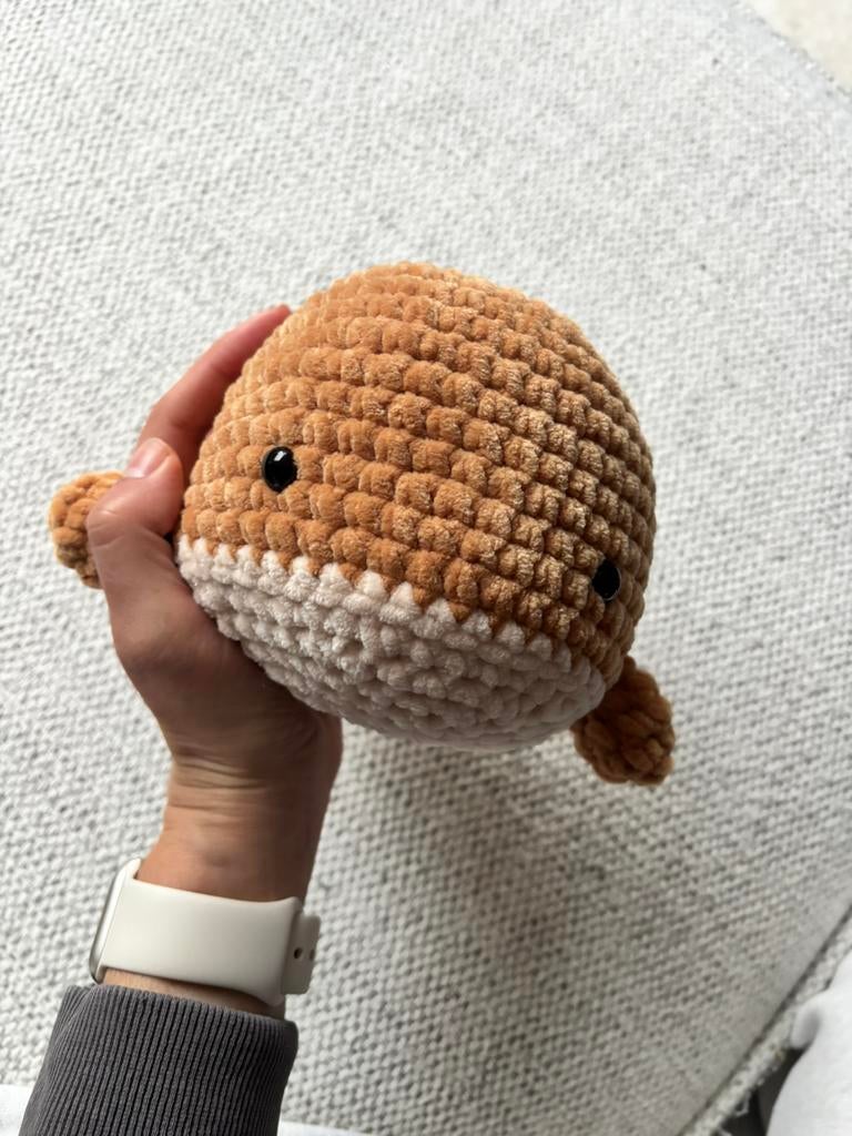 Handgemaakte gehaakte walvis knuffel, Ophalen of Verzenden, Nieuw, Overige typen