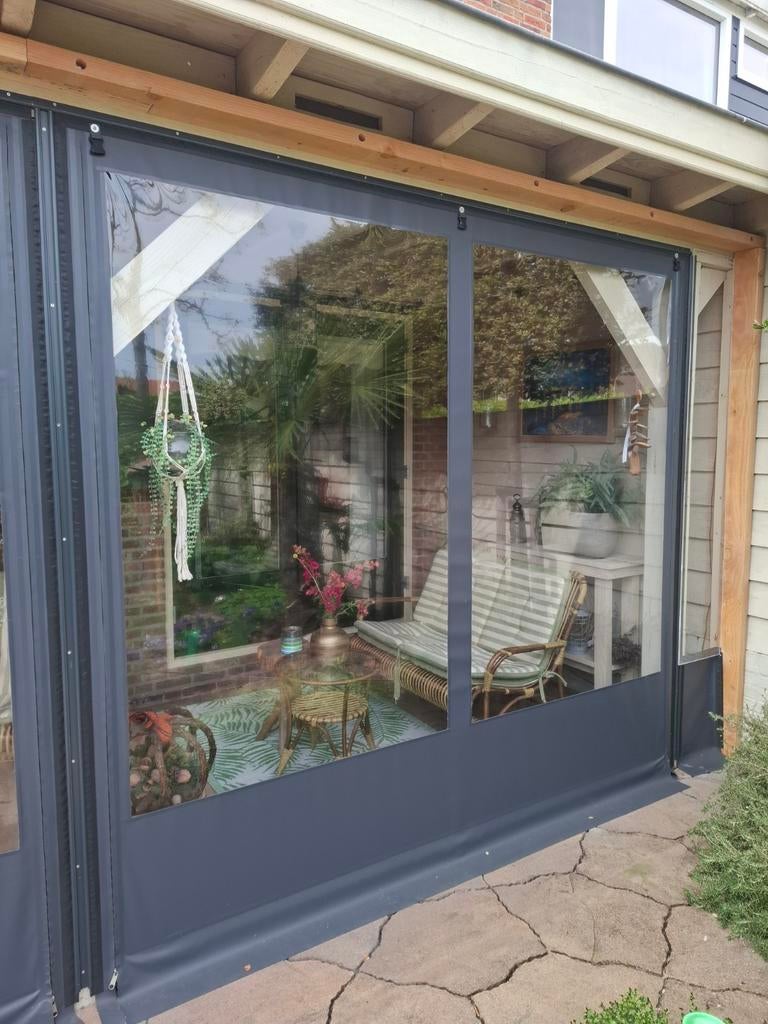 Overkapping / veranda zeil, zeer goede kwaliteit, als nieuw!, Tuin en Terras, Overkappingen, Ophalen, Zo goed als nieuw, Veranda