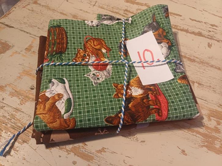 Stoffen met poezen (nr.10) - 100% katoen, diverse maten, Hobby en Vrije tijd, Stoffen en Lappen, Ophalen of Verzenden