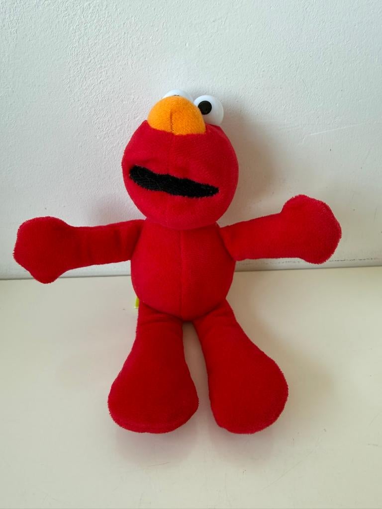 Knuffel Elmo met harde ogen 20 cm / Sesamstraat, Ophalen of Verzenden, Zo goed als nieuw, Overige typen