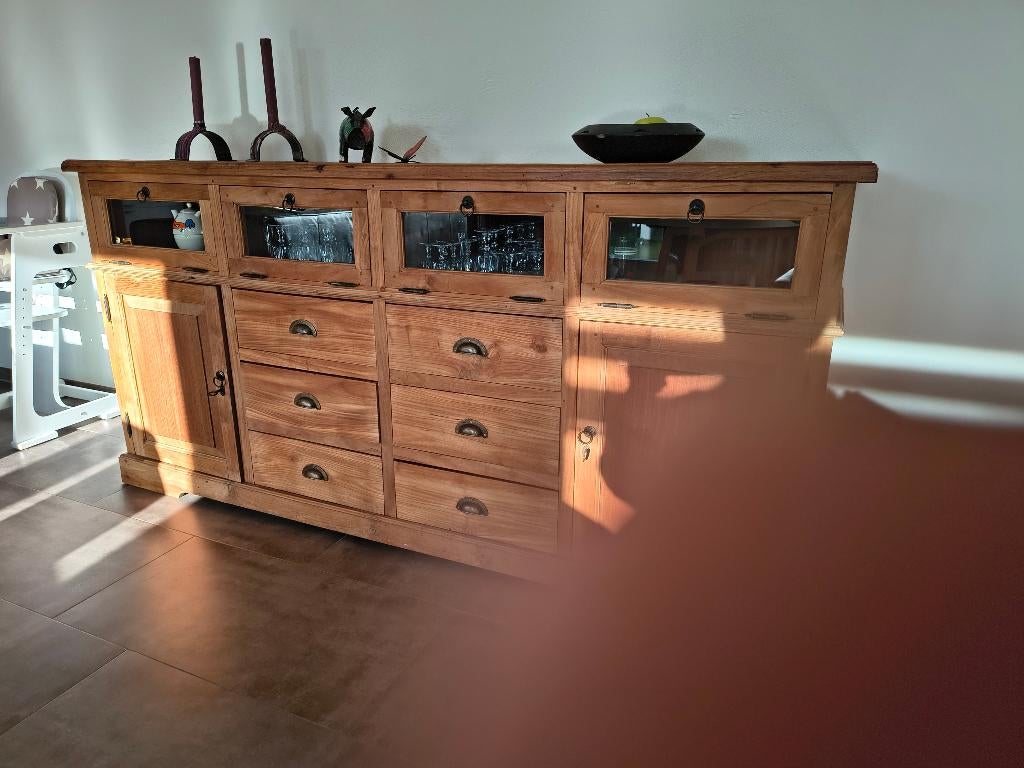 Dressoir handgemaakt teak, Teakhout, 50 tot 100 cm, Zo goed als nieuw, 25 tot 50 cm