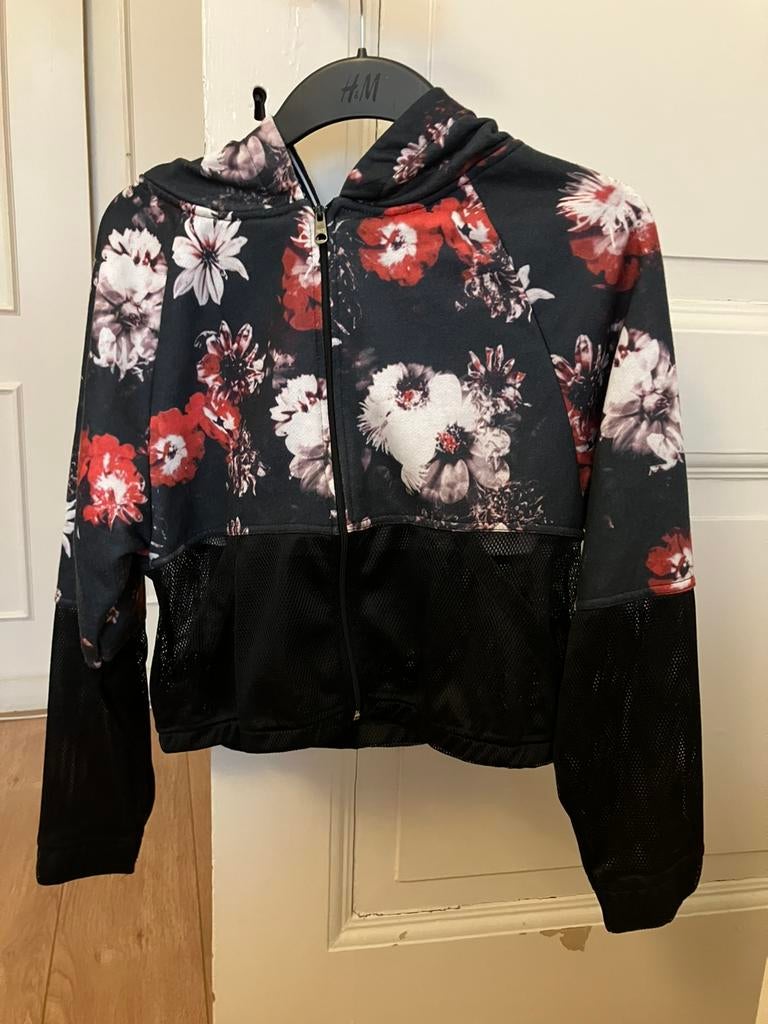 Hoodie vest met bloemen en doorzichtig gaas Coolcat XS, Ophalen of Verzenden, Zo goed als nieuw, Maat 34 (XS) of kleiner