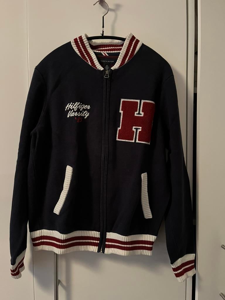 Donkerblauwe jas of vest van Tommy Hilfiger, Ophalen of Verzenden, Nieuw, Maat 46 (S) of kleiner, Blauw