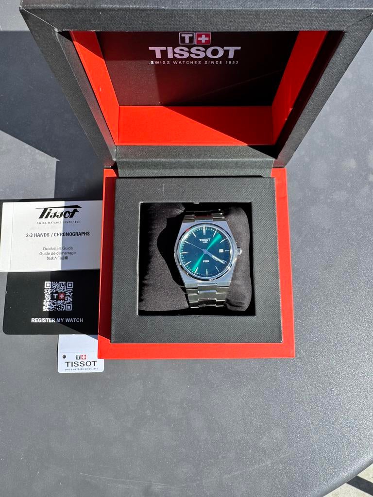 Tissot prx horloge, Sieraden, Tassen en Uiterlijk, Ophalen of Verzenden, Nieuw, Groen, Jongen of Meisje