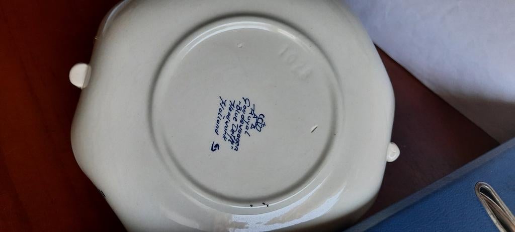 Delftblauw bord met molen, Antiek en Kunst, Ophalen of Verzenden