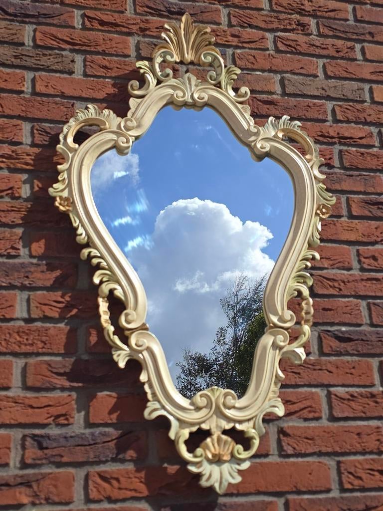 Prachtige grote vintage antieke Barok kasteelspiegel €59, Ophalen