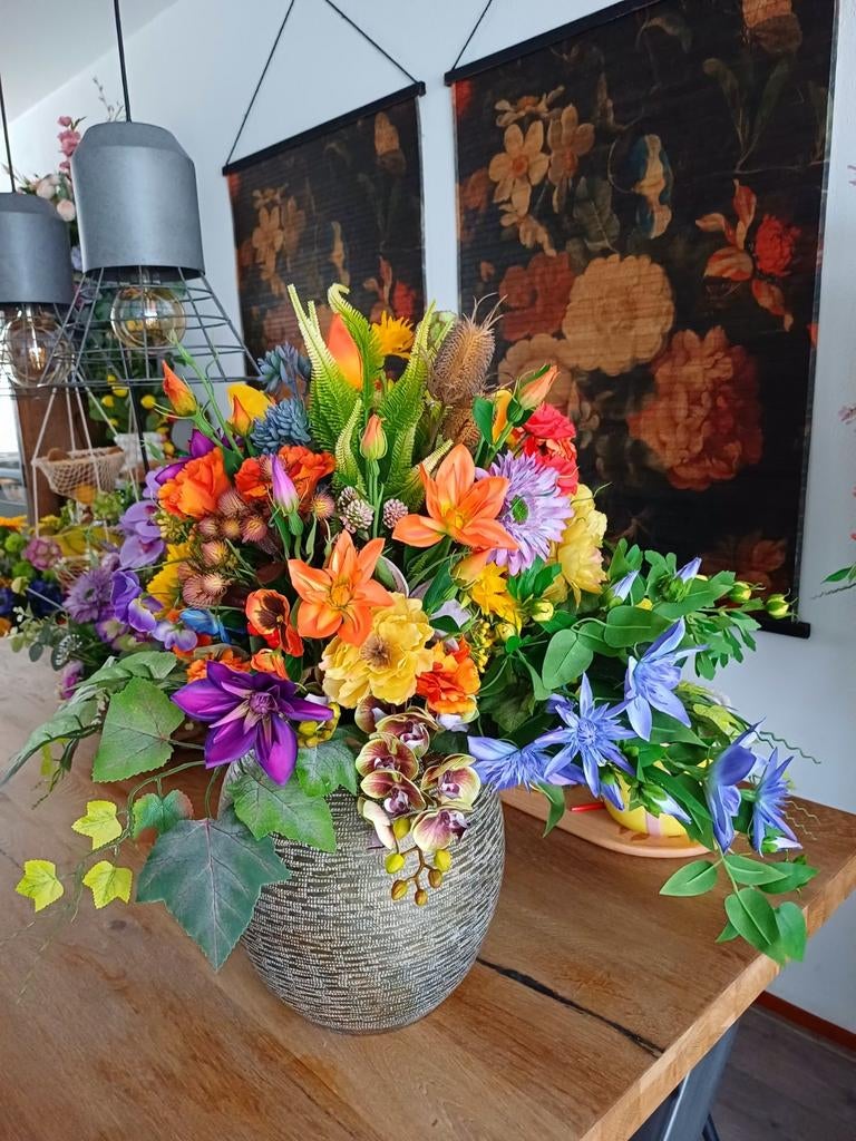 Prachtige zijden bloemen boeket, Huis en Inrichting, Ophalen of Verzenden, Nieuw