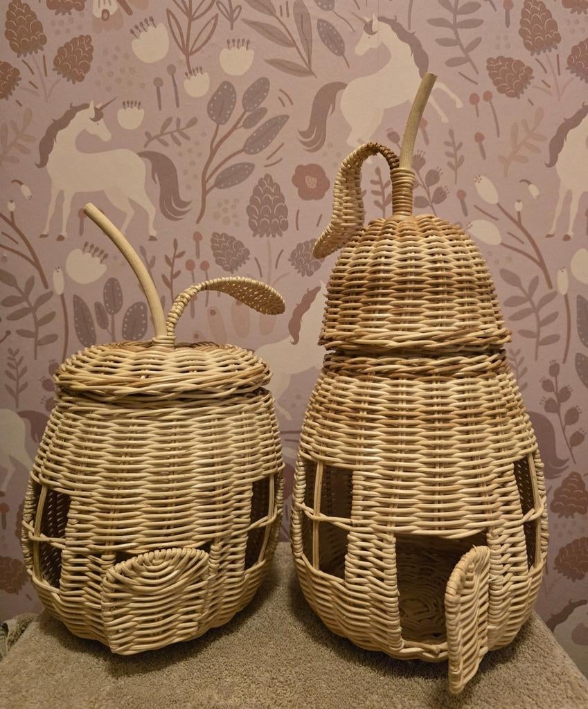 Opbergmandjes Appel en Peer van Mooi Bali, Ophalen of Verzenden, Rond, Riet