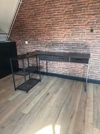 Hoekbureau zwart met lades en schappen, Ophalen of Verzenden, Gebruikt, Bureau