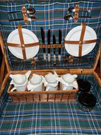 Antieke ongebruikte Picknick Koffer - Compleet met Inhoud, Ophalen of Verzenden, Zo goed als nieuw