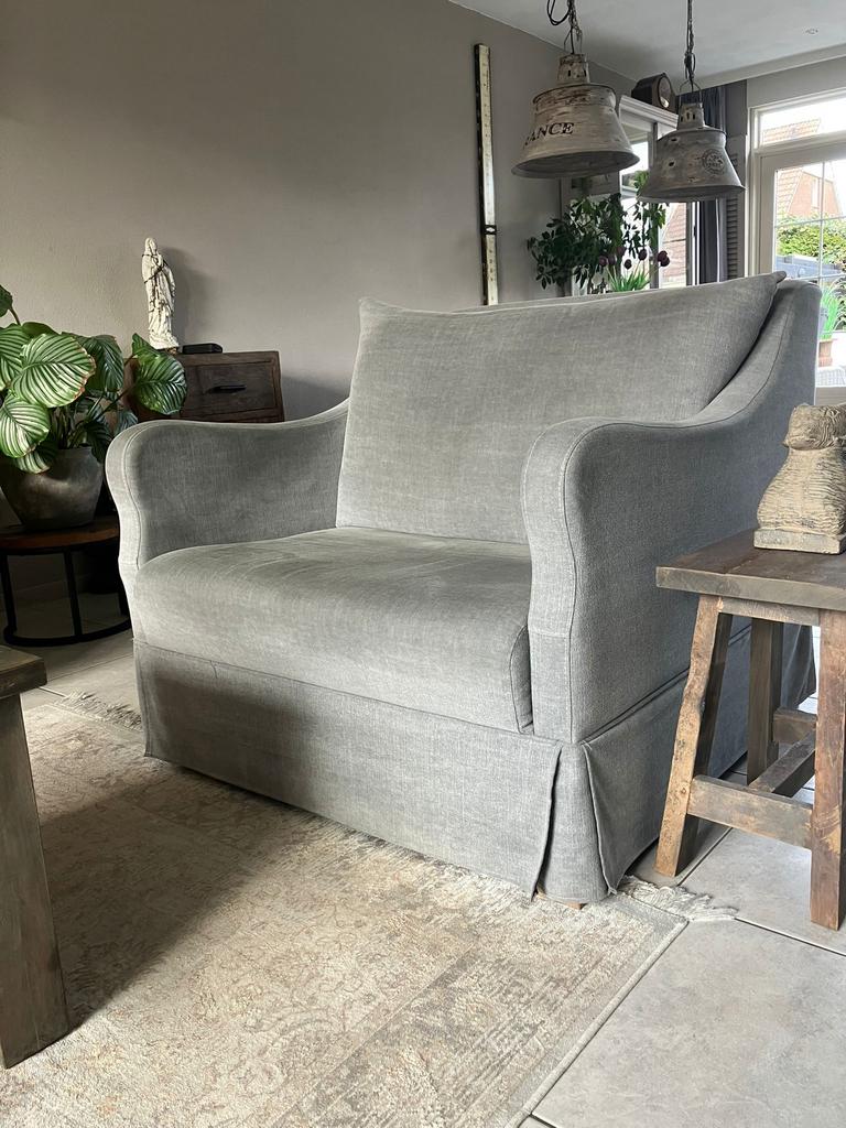 Hoffz grijze love seat, Ophalen of Verzenden, Zo goed als nieuw, 75 tot 100 cm