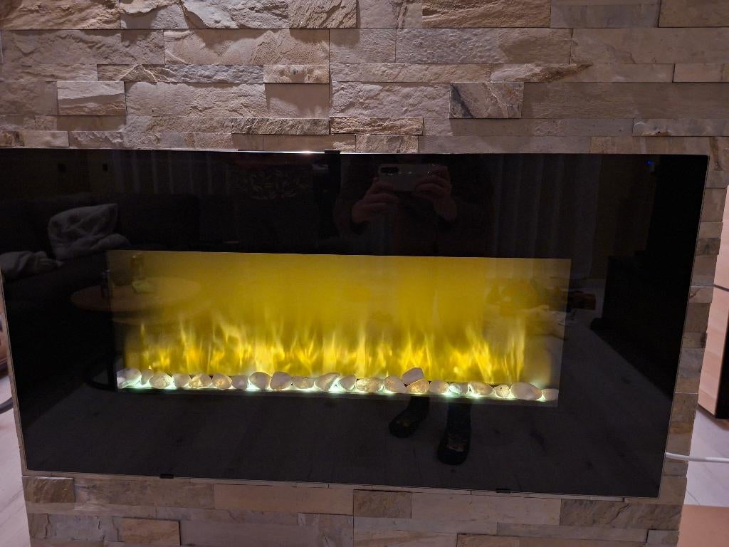 Mooie zo goed als nieuwe elektrische sfeerhaard, Ophalen, Zo goed als nieuw, Hangende haard, Elektrische haard