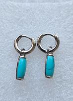 Zilveren (925) TI SENTO / TISENTO creolen staafjes TURKOOIS, Ophalen, Hangers, Zo goed als nieuw, Met edelsteen