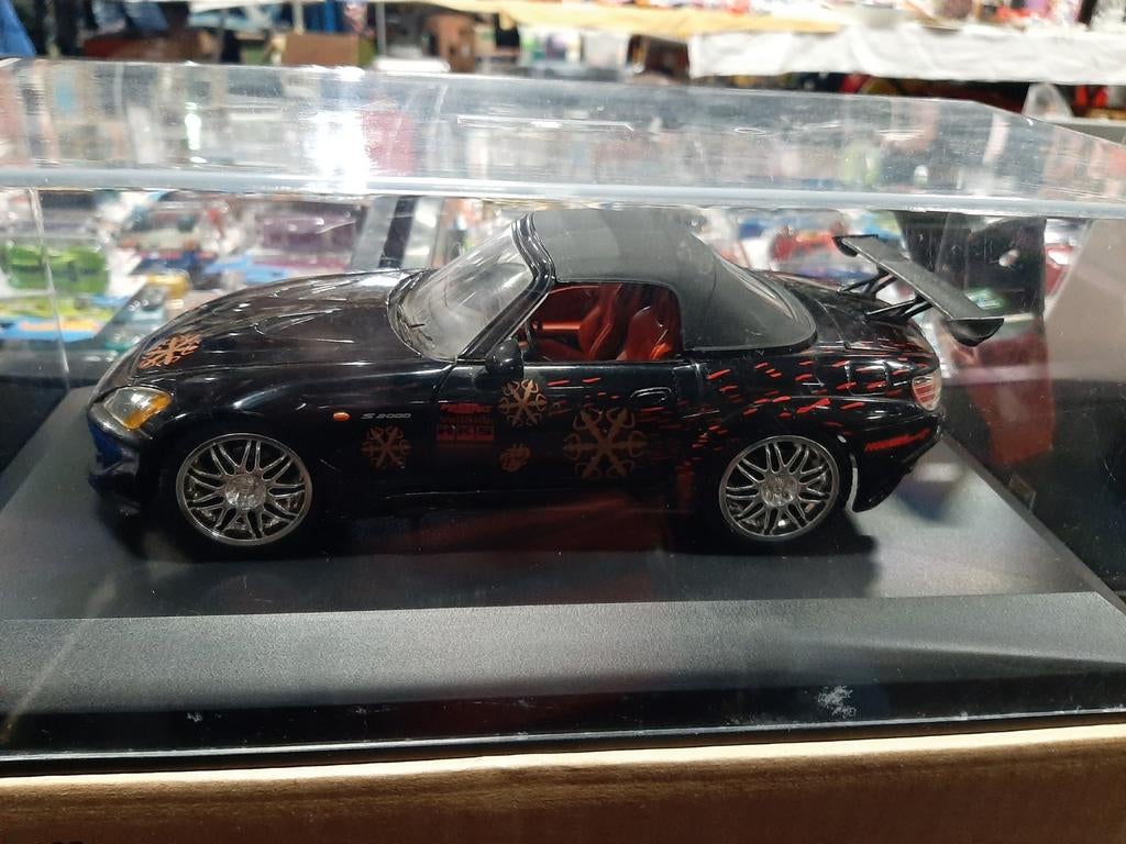 Honda S2000 Modelauto Zwart met Rode Details, Hobby en Vrije tijd, Modelauto's | 1:18, Ophalen of Verzenden, Zo goed als nieuw