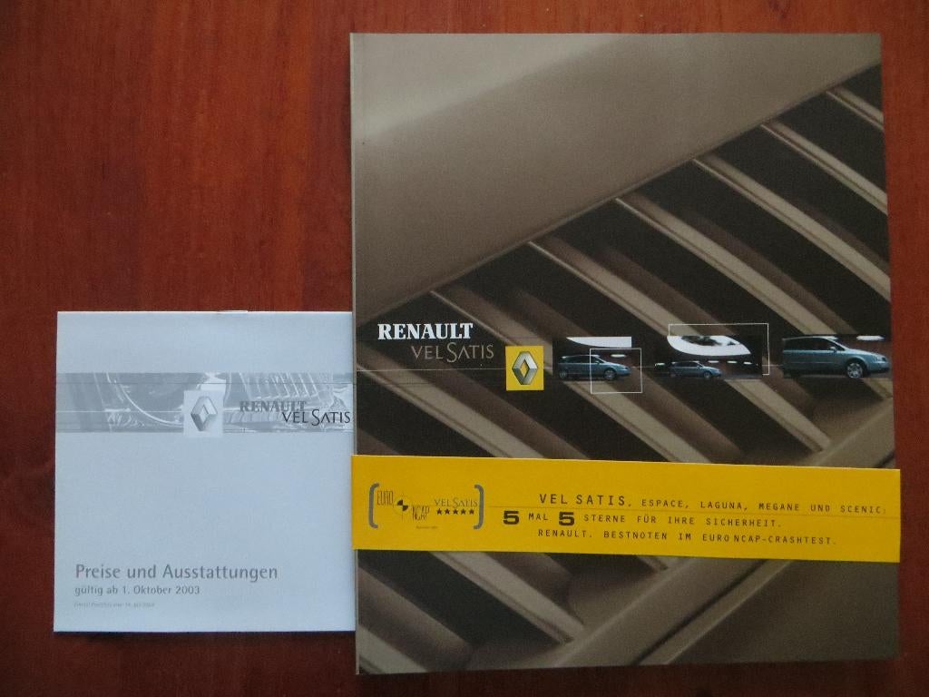 Renault Vel Satis (juli 2003) + bijlage Preise, Austattungen, Ophalen of Verzenden, Nieuw, Renault
