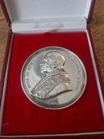 Zilveren Herdenkingspenning Pius IX met Kistje, Ophalen of Verzenden