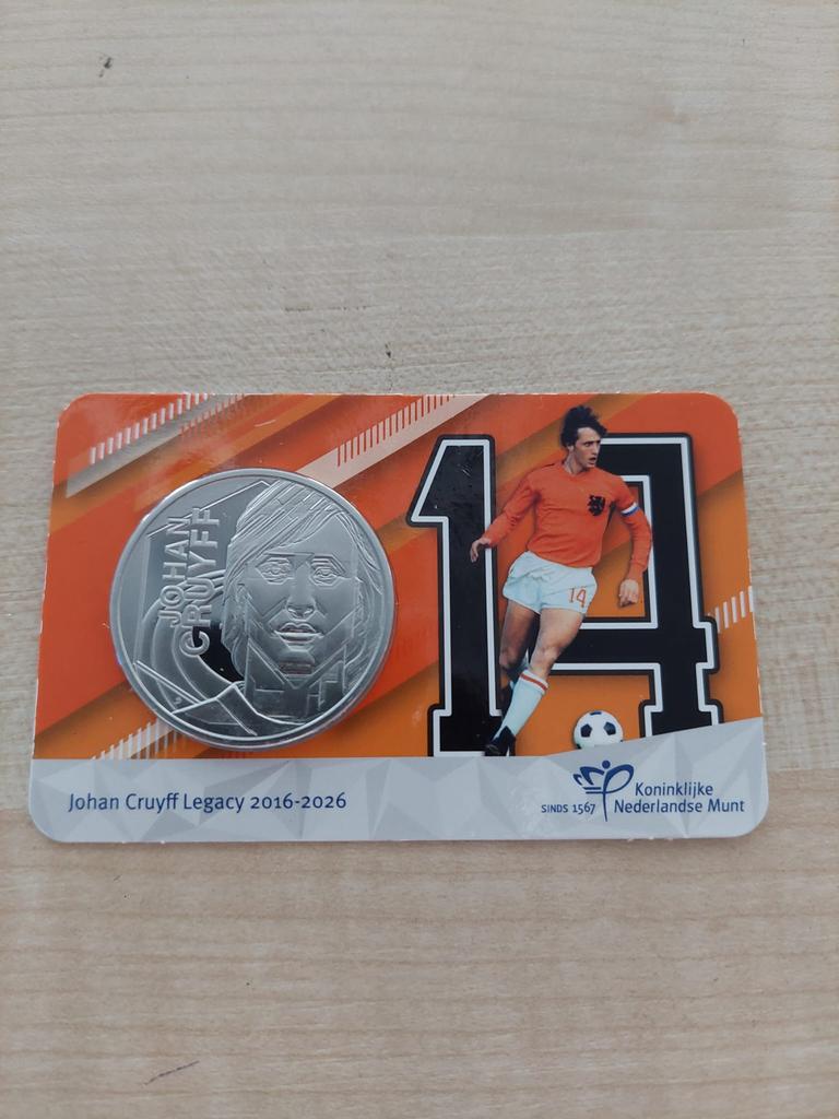 Johan Cruijff Munt in Coincard Legacy 2016-2026, Postzegels en Munten, Munten | Nederland, Ophalen of Verzenden, Koningin Beatrix