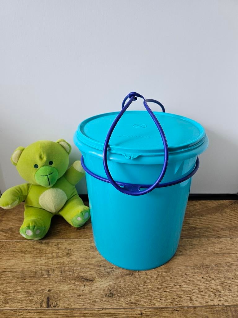 5.) Tupperware nieuwe wasemmer turquoise met ring - 8,5 L, Ophalen of Verzenden, Nieuw, Blauw, Bak of Kom