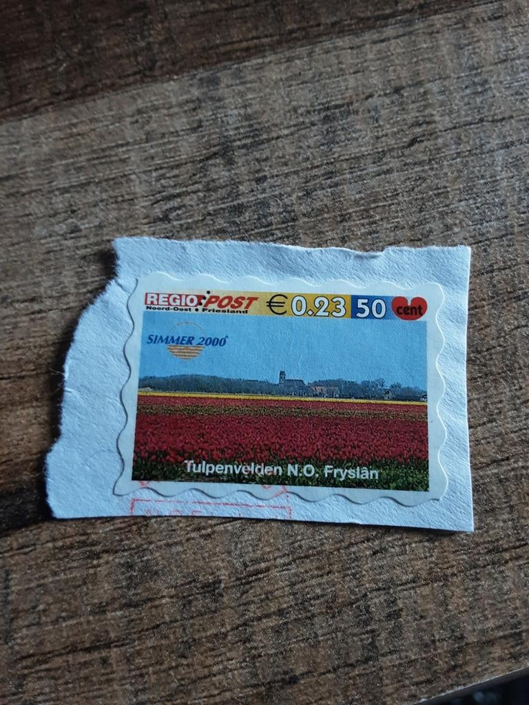 Regiopost.  Tulpenvelden  met opdruk.  Kollum I ( gest), Ophalen of Verzenden