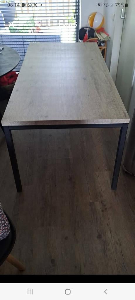 Stevige eettafel, Ophalen, Gebruikt, Rechthoekig, 50 tot 100 cm