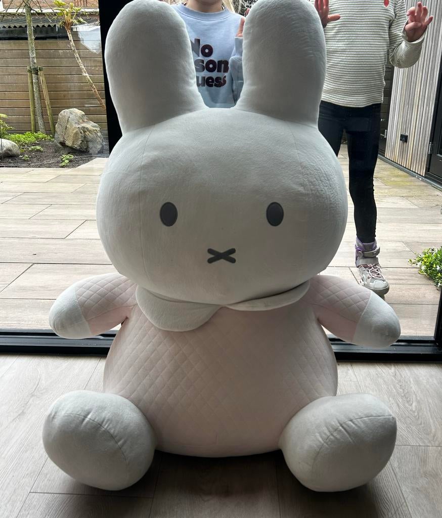 Grote roze Nijntje knuffel van 1 meter, Ophalen, Gebruikt, Konijn, Nijntje