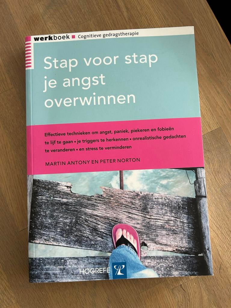 Stap voor stap je angst overwinnen - Werkboek cognitieve ged, Boeken, Ophalen of Verzenden, Gelezen