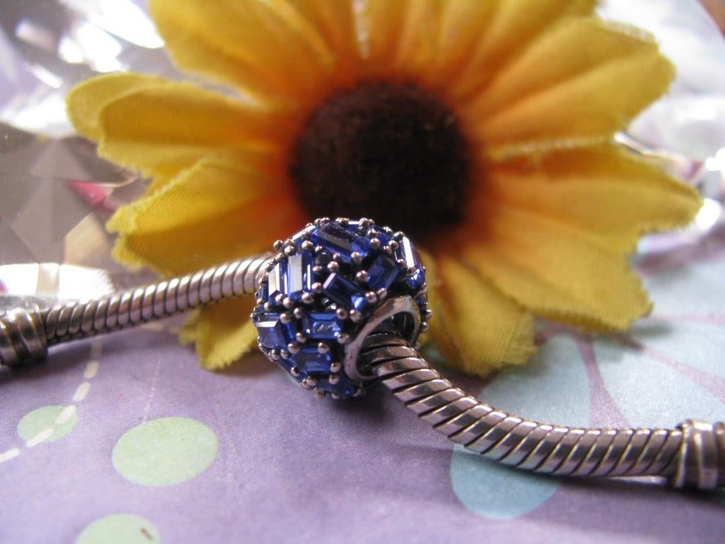 Pandora bedel 797746NS = 'n BEAUTY + veel kristallen BLAUW, Sieraden, Tassen en Uiterlijk, Bedels, Pandora, Ophalen of Verzenden